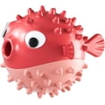 thumbnail image 1 of Dog Toys Interactive Bouncing Puffer Fish Food Leaking Ball, Durable Treat Dispensing Puzzle Toy for Large and Small Dogs, Mental Stimulation Exercise, Green, Red, or Yellow, 1pc, 1 of 3