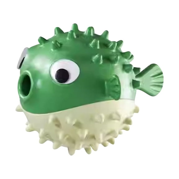 Dog Toys Interactive Puffer Fish Dog Toy Durable Chew Toy for Pets, Squeaky Rubber Ball for Small to Large Dogs Dog Toys for Aggressive Chewers,No Stuffing Dog Puzzle Toy,Dog Crinkle Toy to Keep Them