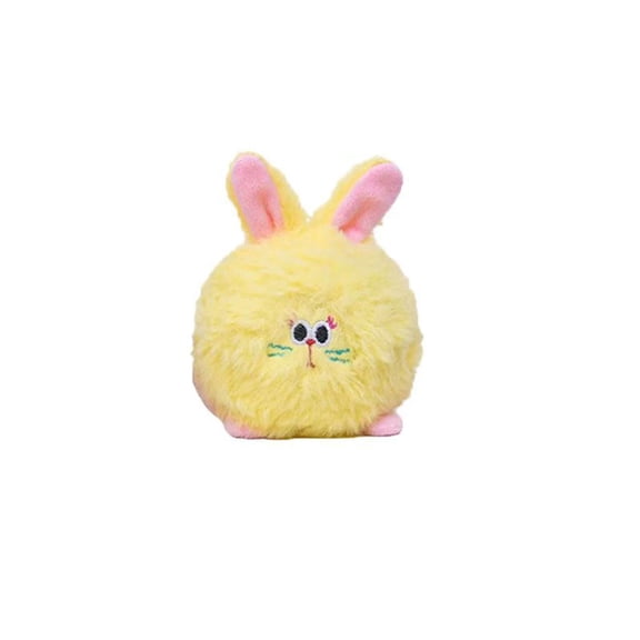 Dog Toys, Moowa Pippipoo Ball – Sound Paper Rolly-Poly Chew Toy for Dogs, Interactive Rolling Squeaky Ball with Crinkle Texture, Yellow