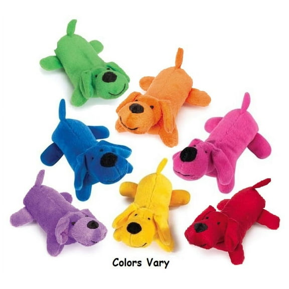 Dog Toys Plush Puppy Squeakers Assorted Color Wholesale Bulk Packs Pick 5" or 7" (5" - 50 Toys)