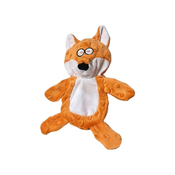 Dog Toys Puppy Toys Cute Squeaky Fox Dog Toy with Crinkle Paper Stuffed Plush Animal to Keep Them Busy for Small Medium Large Dogs 9.8 Inches