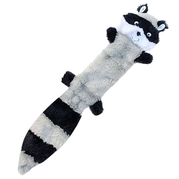 Dog Toys Raccoon & Squirrel No Stuffing Squeaky Dog Toys Unstuffed Soft Suitable For Small & Medium Breeds
