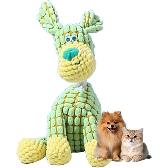 Dog Toys, Rechargeable Squeaky Dog Ball Toy with Talking Sound Indestructible Plush Dogs Toy, Upgrade Dogs Squeaky Chew Toy for Indoor Pups Teething