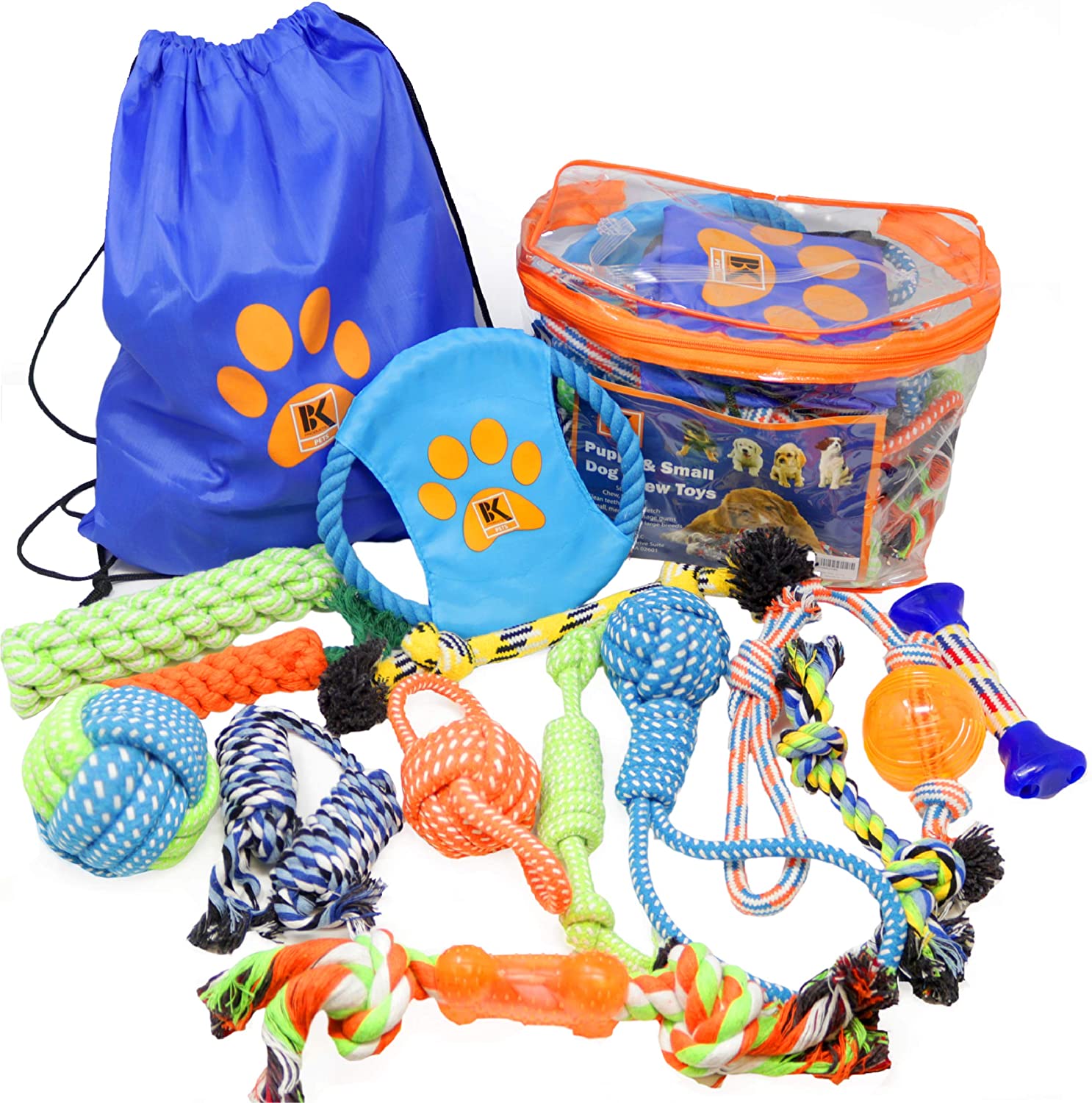 Dog Toys - Set of 13 Dog Chew Toys for Puppy and Small Dogs  BK - image 1 of 8
