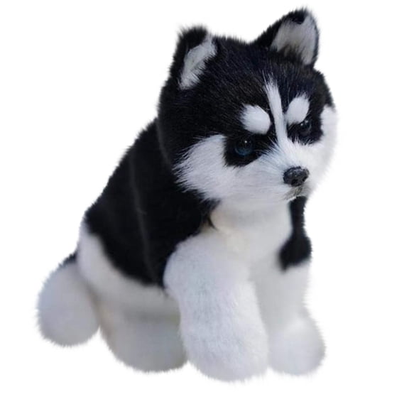 Dog Toys, Simulation Dog Toy, Realistic Lifelike Plush Dog Model for Kids Educational Gifts, Soft Fabric, No Battery Needed, Durable Skeleton Locking, Easy Care, Perfect for Home Decor and Play