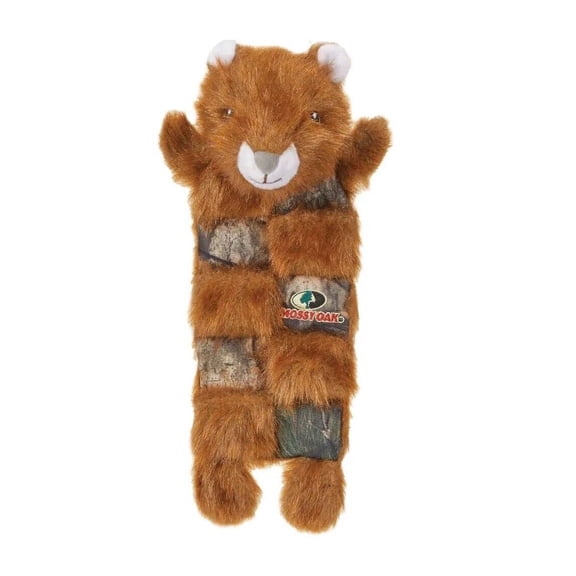 Dog Toys Squeaker Mat Plush Animal Themed Soft Stuffed Tug Play Toss Cuddle Fun (12.25 Inch Mossy Squirrel)