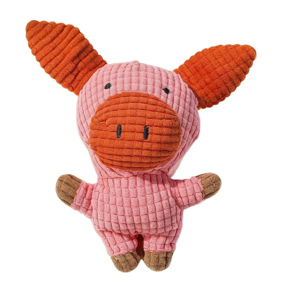 Dog Toys, Stuffed Animal Dog Plush Chewing Toy, Cotton Rope Interactive Toys for Puppy, Small, Middle Dogs (Pink pig)
