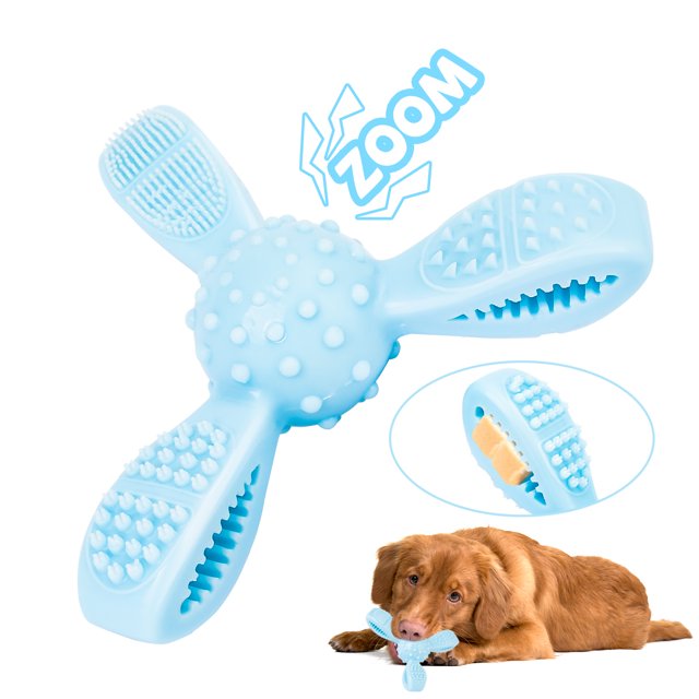 Dog Toys for Aggressive Chewers with 3 in 1 Teeth Cleaning & Squeaky
