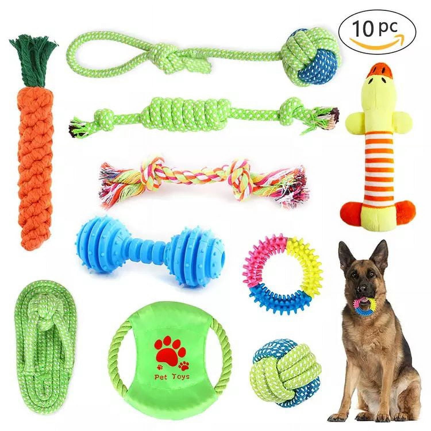 Dog Toys for Chewers Puppy Teething Chew Rope Treats Toy Fun 10 Pack