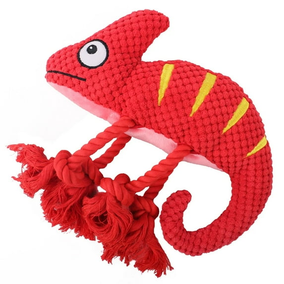 Dog Toys for Small Large Dogs Chameleon Plush Dog Squeaky Toy Puppy Chew Toys Bite Resistant Pet Toy For Dogs Squeaker Toys