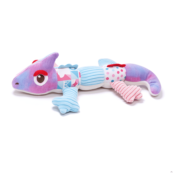 Squeaky Dog Toys Stuffed Plush Pet Toy, Eliminates Boredom for Small Medium Breed, Chewing and Playing Tug of War to Keep Them Busy (Chameleon)