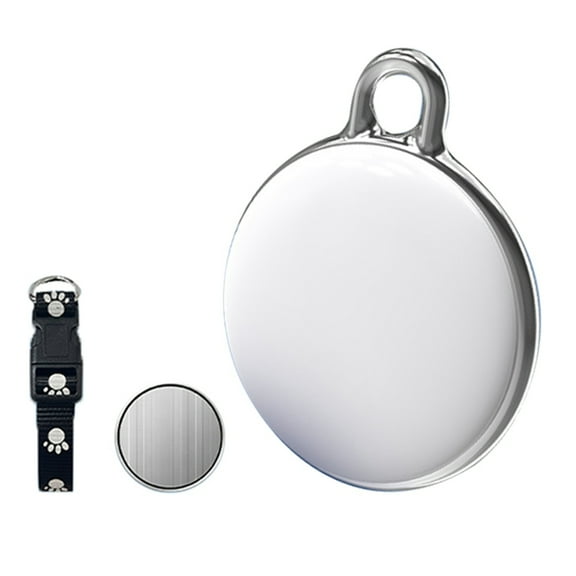 Dog Tracker Pet Tracker-Dog Tracking Collar Waterproof IP65 Works with Any Collar(Android & IOS Universal)White Circular