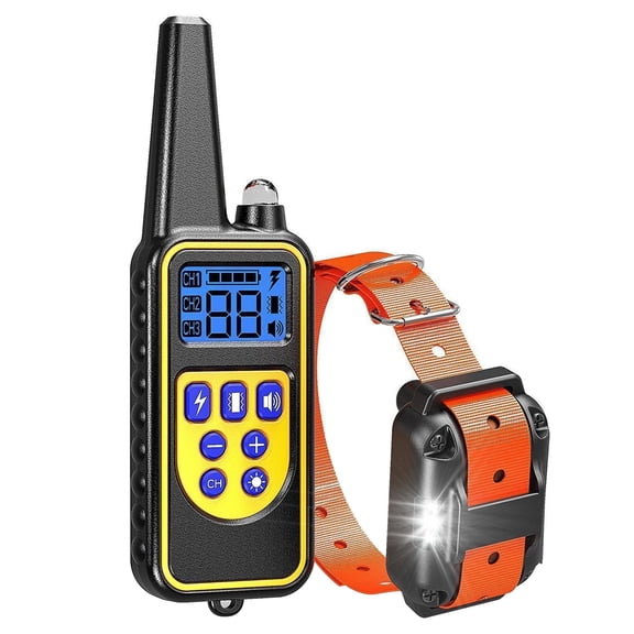 Dog Trainer,Collar Collar Waterproof Collar Modes Vibration And Ip67 Waterproof Collar Collar Collar Bark Waterproof Reable Collar To 2600ft Bark Sper Collar Remote 3 Modes Orange