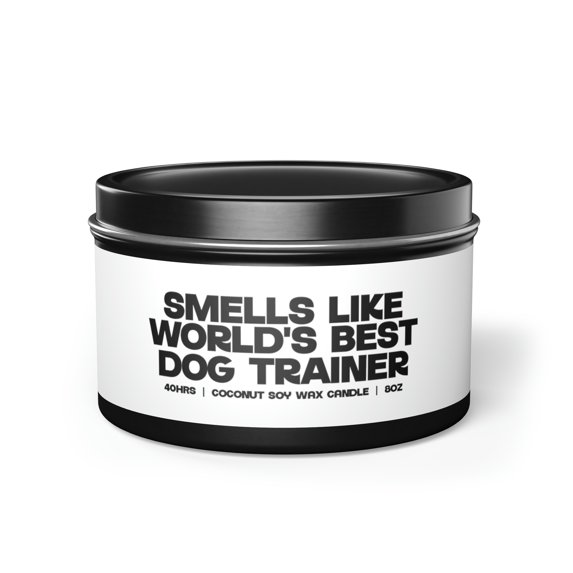 Dog Trainer Tin Candle Gift Decor Vanilla Coffee Scented