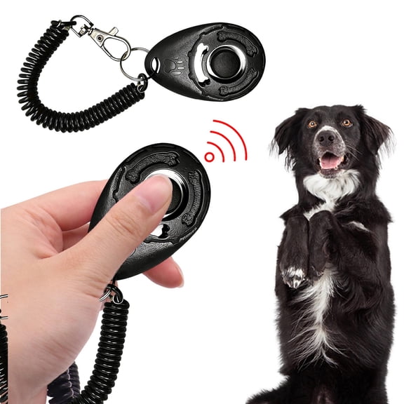 Dog Training Clicker, Teardrop Shape Pet Training Tool, Portable Clicker for Behavior Training Obedience Practice with Wrist Strap Design