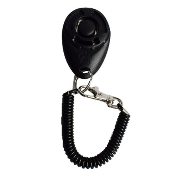 Dog Training Clicker with Wrist Strap, Pet Behavior Modification Tool for Puppies and Young Adult Dogs, Audible Signal Device for Training, Black, 1 Piece