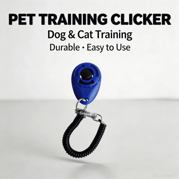 Dog Training Clicker with Wrist Strap Animal Behavior Trainer Positive Reinforcement Tool for Puppies Cats and Small Pets