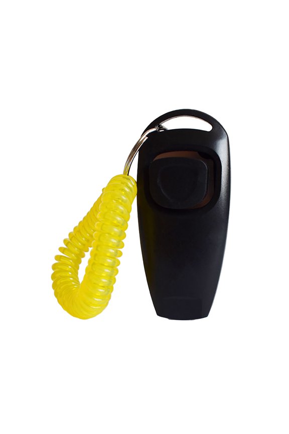 Dog Training Clickers 2 in 1 Whistle and Clicker Pet Training Tools with Wrist Strap Key Ring for Dogs Cats Pets