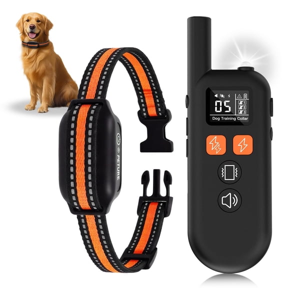 Dog Training Collar for 2 Dogs 20-120lbs, 3300FT Waterproof Rechargeable Shock Collar with Remote, Beep Vibration Safe Double Static and LED Light for Small Medium Large Dogs
