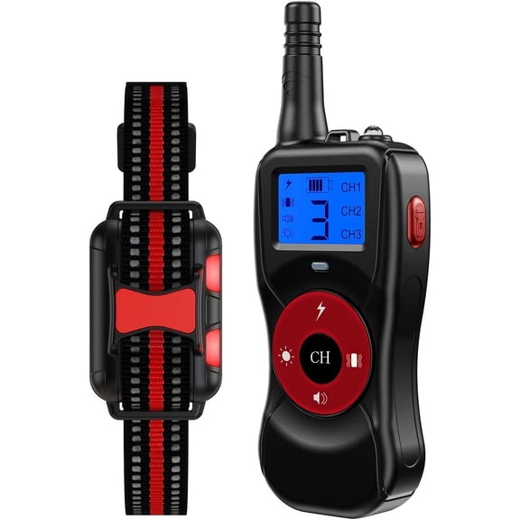 Dog Training Collar,2600FT Dog Training Shock Collar for Dogs with Vibration, Electric Shock, Beep,Rechargeable and Waterproof Remote Trainer E-Collar (Color : Orange)