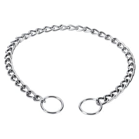 Dog Training Collar Chain Slider Metal Choke Collar Heavy Duty Stainless Steel P Chain for Small Medium Large Dogs Pet Walking Obedience C