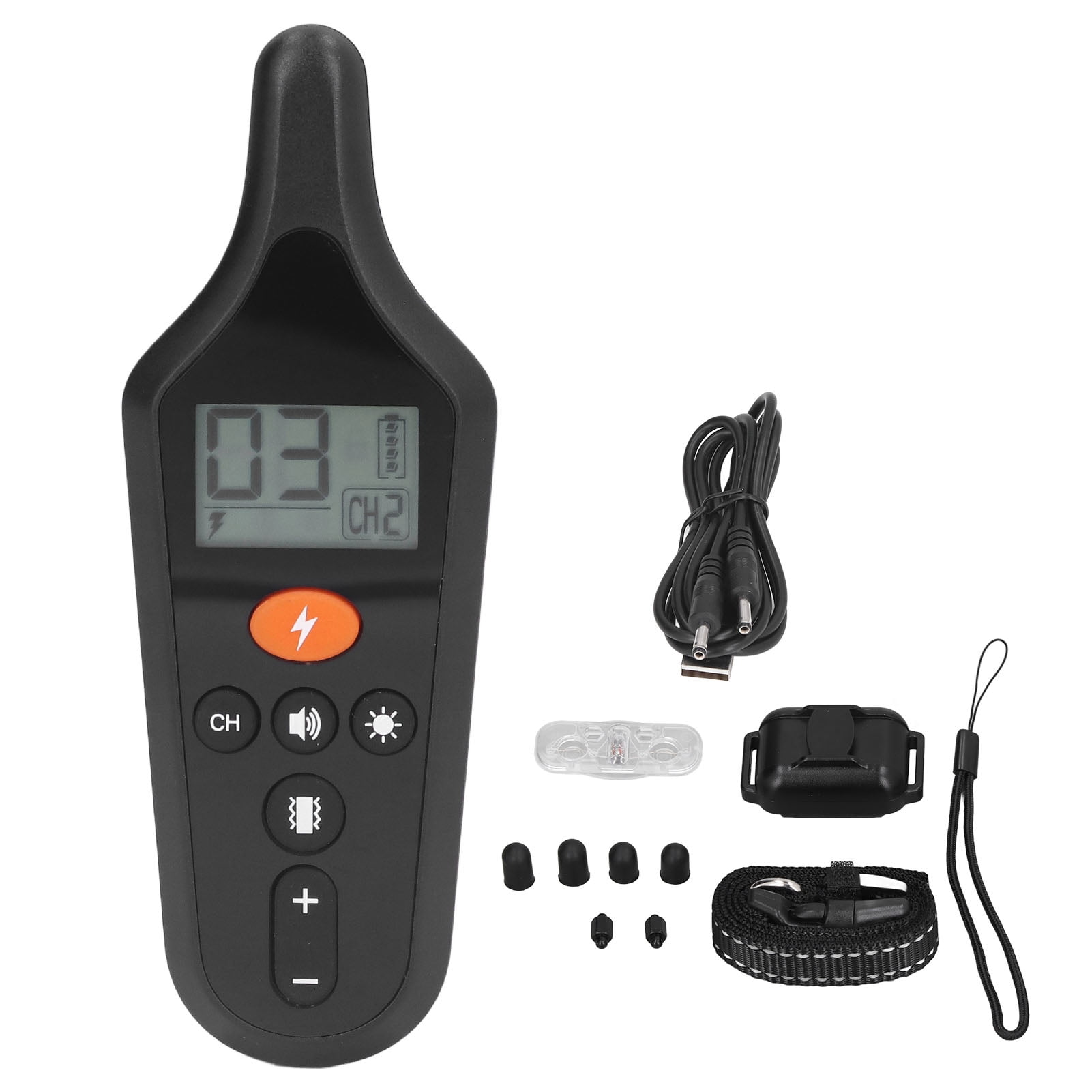 Dog Training Collar LED Positioning USB Charging Waterproof ABS Remote Control Electric Shock