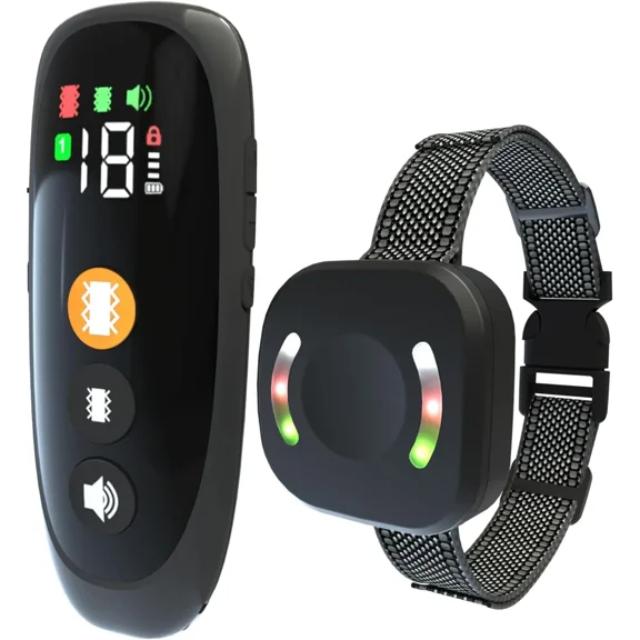 Dog Training Collar No Dog Noise Anti Barking Device with Remote Control Rechargeable Waterproof