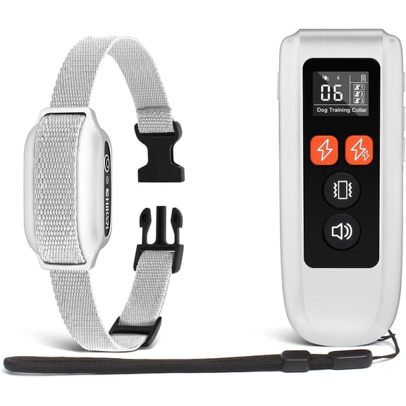 Dog Training Collar with Remote 3300FT - IPX7 Waterproof Rechargeable E-Collar, 3 Modes: Beep, Vibration, Static Shock, for Small to Large Dogs All Breeds - Black