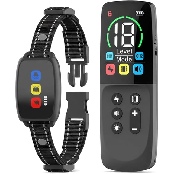 Dog Training Collar with Remote 3300FT - Rechargeable Waterproof Shock Collar for Small to Large Dogs, Long Range E-Collar for Obedience Training & Bark Control