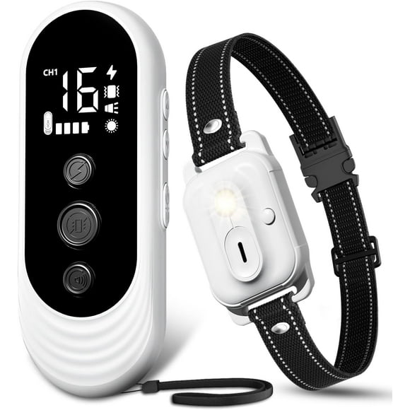 Dog Training Collar with Remote, 3300ft Range Shock Collar for Small, Medium, Large Dogs (8120 lbs), IPX7 Waterproof, Rechargeable, with Beep, Vibration, Safe Shock & Light Modes