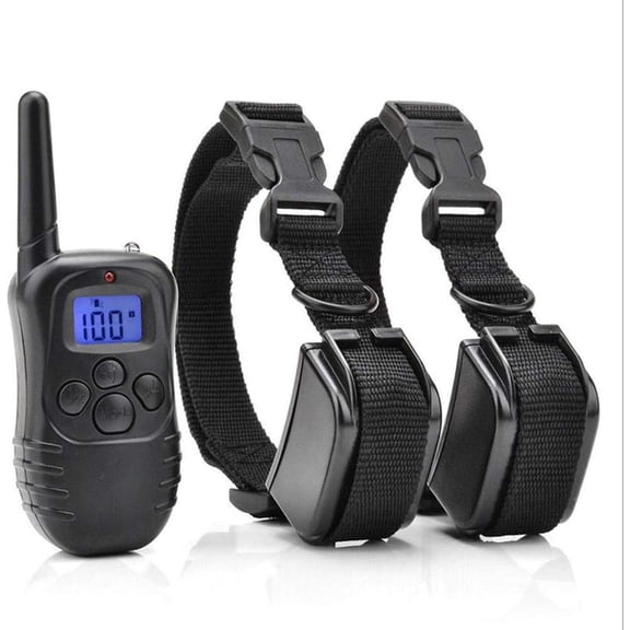 Dog Training Collar with Remote Control Waterproof Rechargeable Dog Shock Collars ,Shock, Vibration, Beep, Light 4 Correction Training Modes E-Collar for Small Medium Large Dogs,for2dogs
