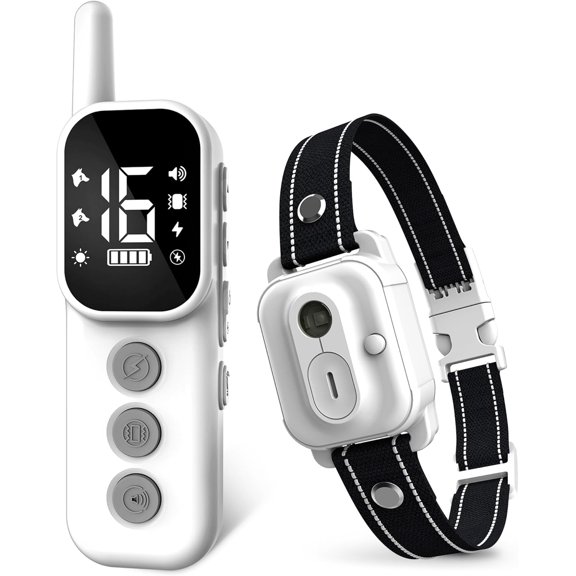 Dog Training Collar with Remote Cool, 3300FT and 4 Modes Beep,Vibration,Safe Shock,LED Night Light,IPX7 Waterproof Recharable E-Collar for All Breeds (8-150 lbs)