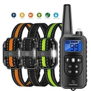 Heaflex Dog Training Collar with Remote, Electronic Shock Collar with Beep, Vibration, and Light Mode, Waterproof Electric Dog Collar for All Dogs