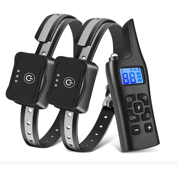 Dog Training Collar with Remote, Rechargeable Waterproof E-Collar for Dogs, Beep Vibration Static Training Modes, Adjustable Strap for Small Medium Large Dogs