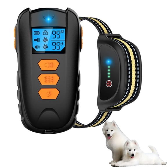 Dog Training Collar with Remote - Waterproof Shock Collar for Dogs Adjustable Levels (1-99) Beep Vibration Shock Flashlight Rechargeable Dog E Collar for Training Small Medium and Large Dogs