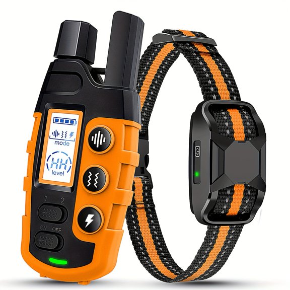 Dog Training Collar w/Remote, Shock/Vibration/Beep Modes, E-Collar for All Dog Sizes (5-120lbs), Bark Control for Puppies & Dogs