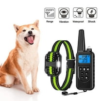 Dog Training Collar with 5 Training Modes, 2600Ft Remote Electronic Dog Shock Collar, Electric Shock Collar for Small Medium Large Dogs (Green)