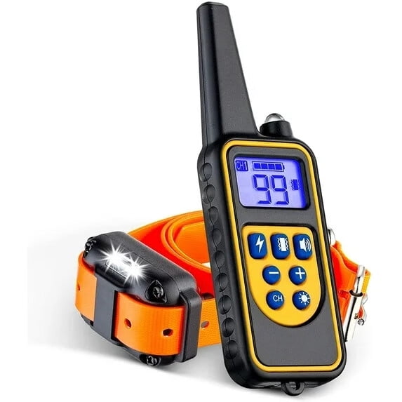 Dog Training Collar with 5 Training Modes,2600Ft Remote Electronic Dog Shock Collar,Electric Shock Collar for Small Medium Large Dogs (Orange)