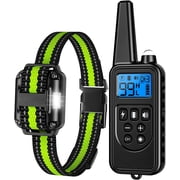 Dog Training Collar with 7 Training Modes,2600Ft Remote Electronic Dog Shock Collar,Electric Shock Collar for Small Medium Large Dogs Green