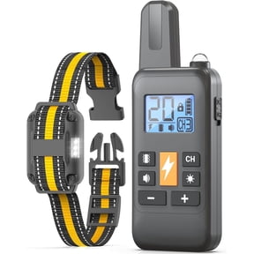 Dog Training Collar with Remote, 3 Modes, Waterproof Rechargeable Shock Collar for Large Dogs 60-100 lbs, 2600 ft Range (Black)
