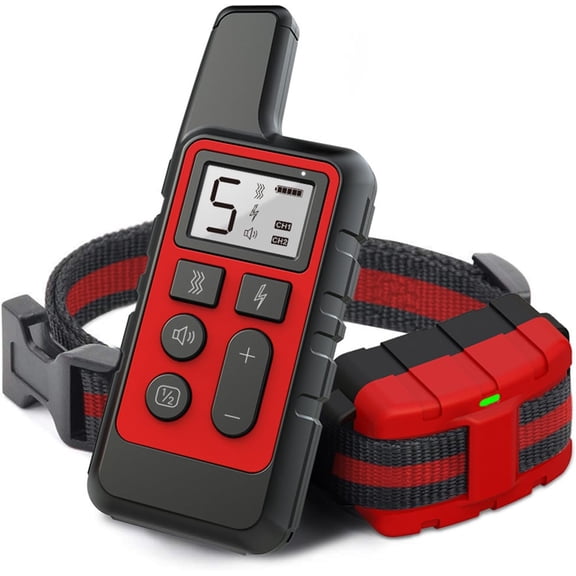 Dog Training Collar with Remote, Waterproof E-Collar with 1640ft Range & 3 Modes: Beep, Vibration & Static for Small Medium Large Dogs