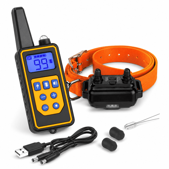 Dog Training Collars,Dog Shock Collar with Remote 2600 Feet,3 Modes Beep Vibration Shock,IPX7 Waterproof,LED Light,USB Charging,Dog Bark Collar for Training Small Medium Large Dogs
