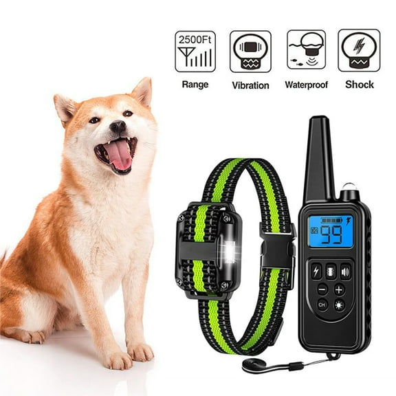Dog Training Collars, Dog Shock Collar with Remote 2600 feet, 3 Modes Beep Vibration Shock, IPX7 Waterproof, LED Light, USB Charging, Dog Bark Collar for Training Small Medium Large Dogs