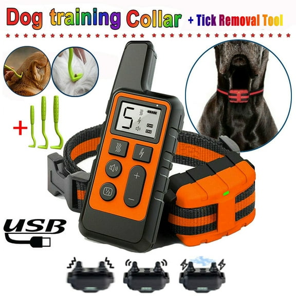 Dog Training Collars,Dog Training Collar with 2600Ft Remote, Electronic Dog Collar with Beep, Vibration, Shock, Dog Collar Set for Small Medium Large Dogs ,USB charging + pet lice removal tool set