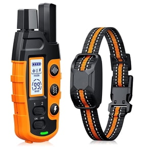 Dog Training Collars With Remote, Adjustable Nylon Strap, Electric Shock, Vibration & Sound Modes, Rechargeable, 3300ft Range, Waterproof, For Small To Large Dogs (5-150lbs)