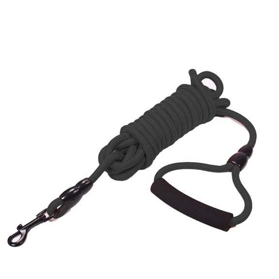 Dog Training Leash, Dog Check Cord, Long Dog Rope Leash for Training, Playing, Swimming, Beach black 16feet