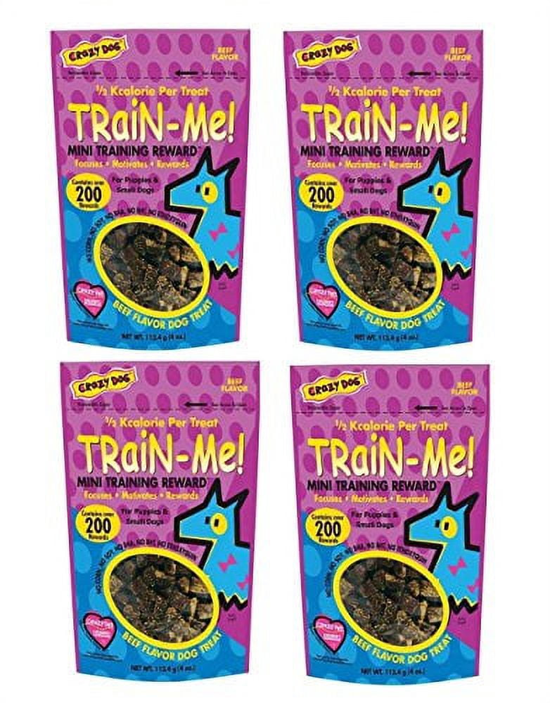 Dog Training Mini Treat Pack Beef Flavor Rewards For Puppies Small Breed Dogs(Four Packs)