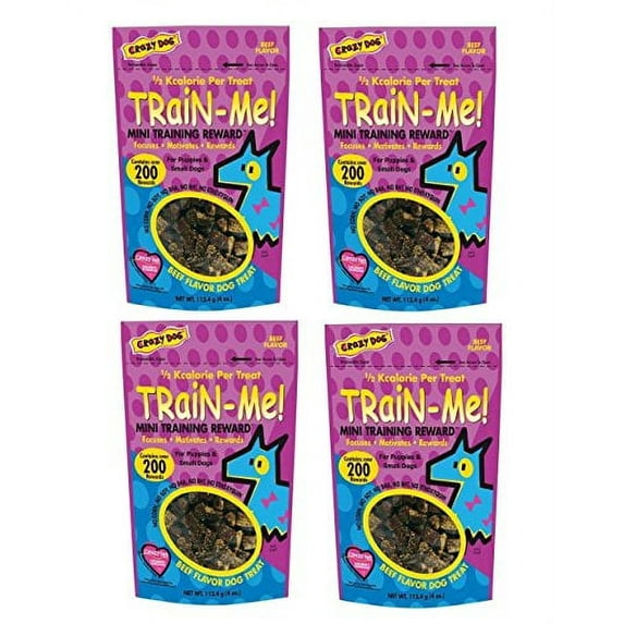Dog Training Mini Treat Pack Beef Flavor Rewards For Puppies Small Breed Dogs(Four Packs)