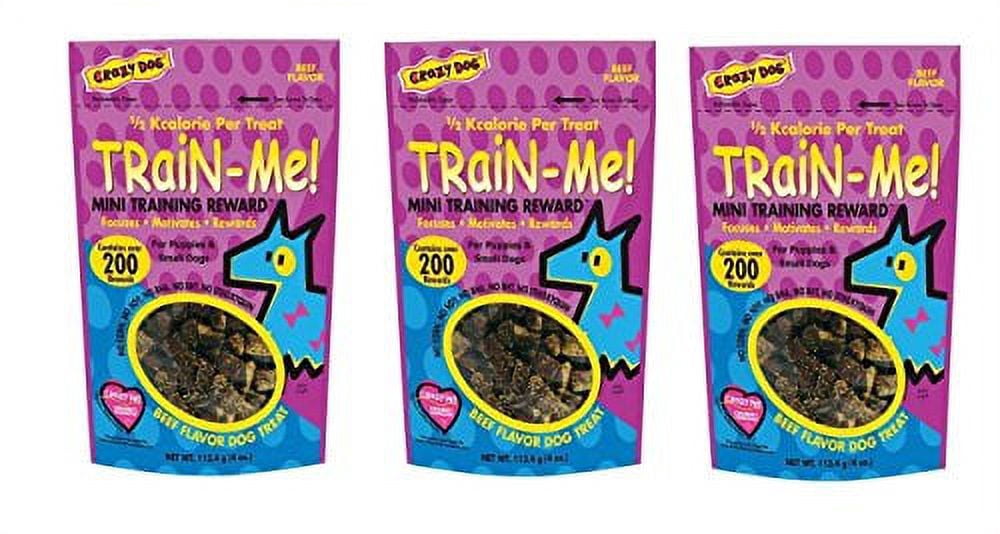 Dog Training Mini Treat Pack Beef Flavor Rewards For Puppies Small Breed Dogs(Three Packs)