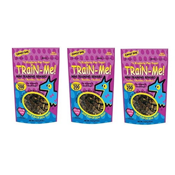 Dog Training Mini Treat Pack Beef Flavor Rewards For Puppies Small Breed Dogs(Three Packs)